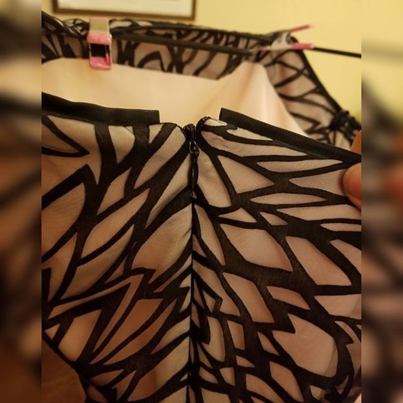 WHBM Black & Pink Strapless Dress - NWT - Picture 5 of 8